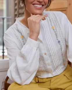 Polin et moi Blusa Flores Daphne