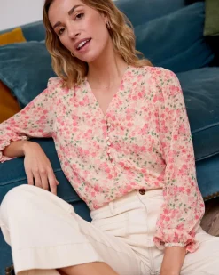 Polin et moi Blusa Flores y
