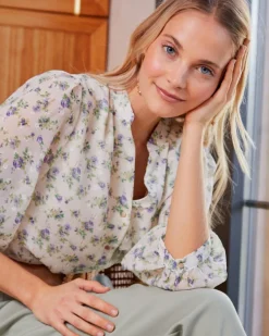 Polin et moi Blusa Flores Samantha
