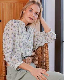 Polin et moi Blusa Flores Samantha