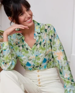 Polin et moi Camisa Estampada Violet