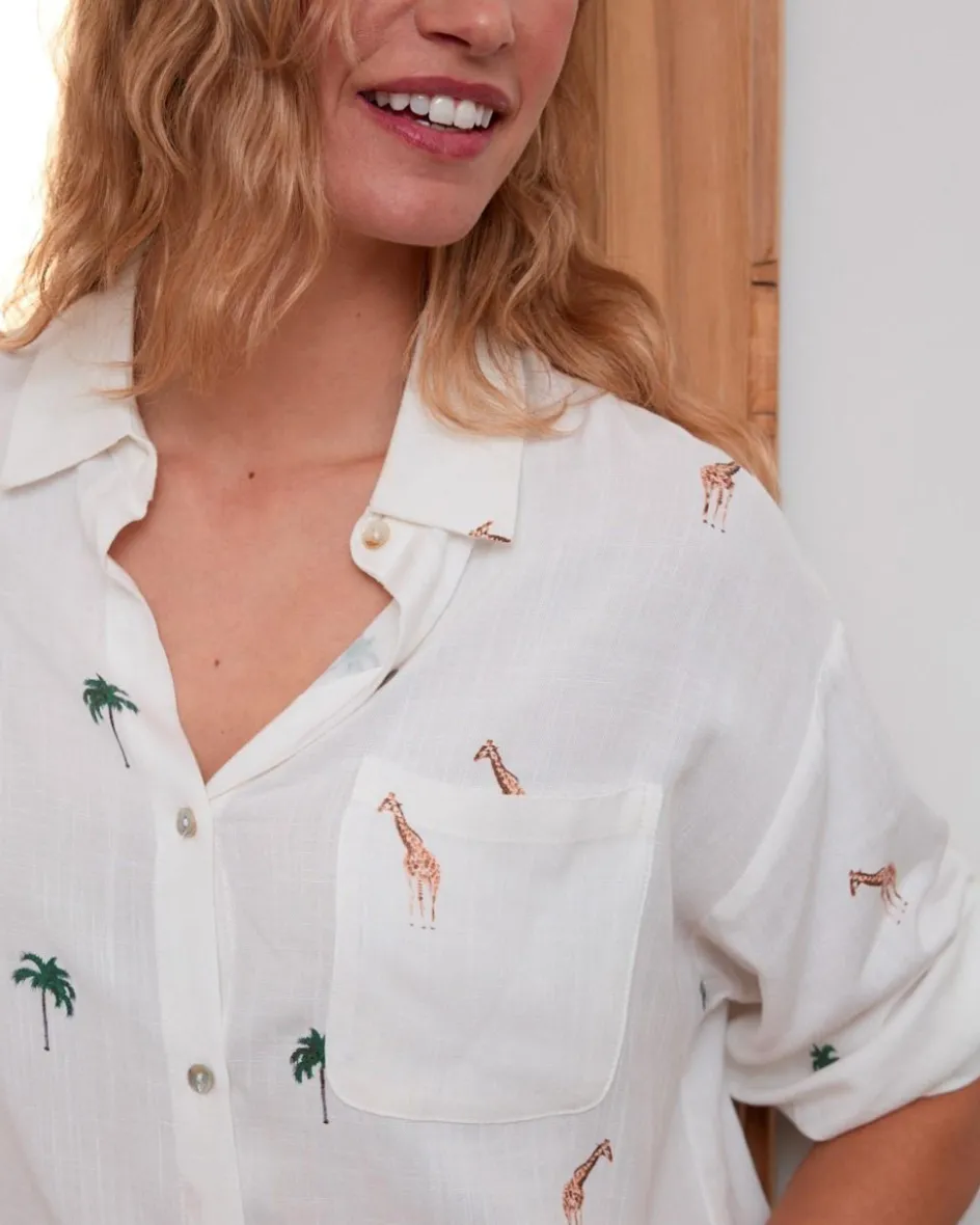 Polin et moi Camisa Jirafa Denima