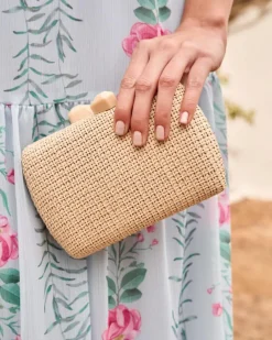 Polin et moi Clutch Rafia Darcy