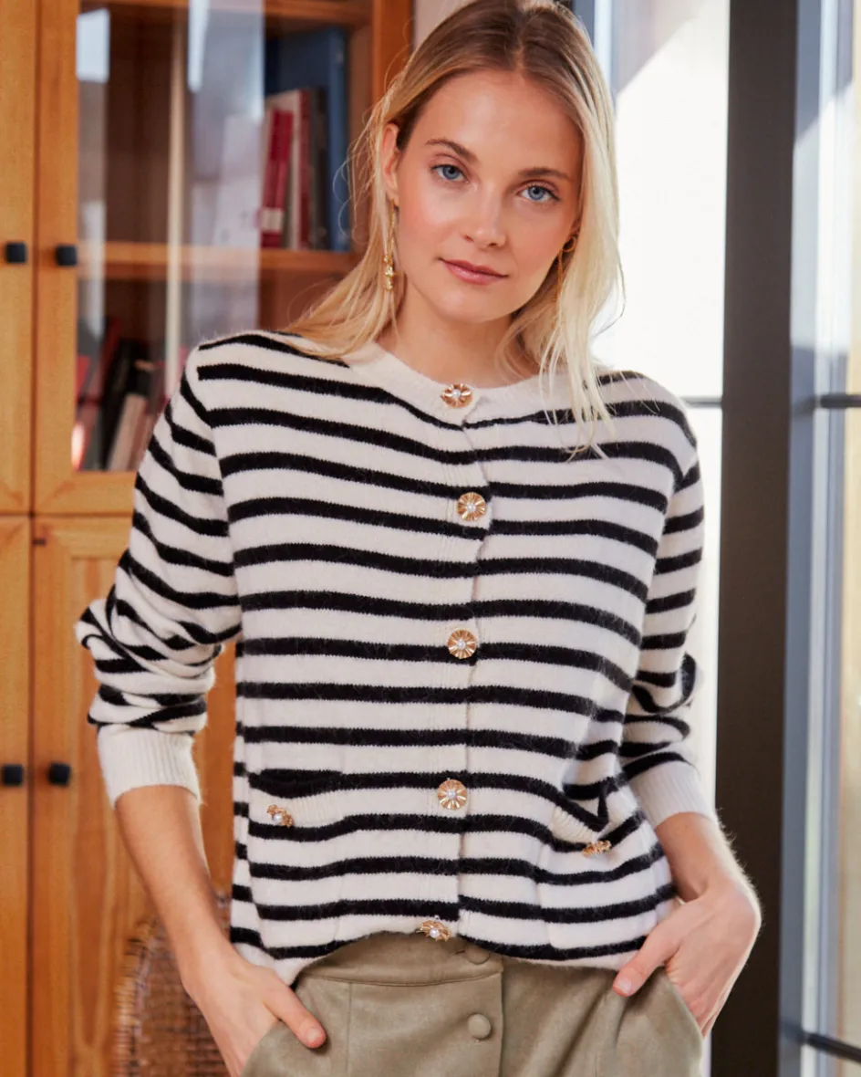 Polin et moi Cárdigan rayas Nahid