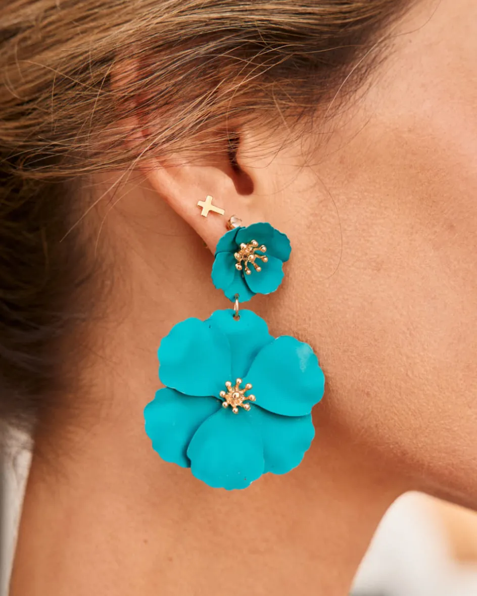 Polin et moi Pendientes Flores Amalia