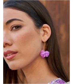 Polin et moi Pendientes Largos Flor