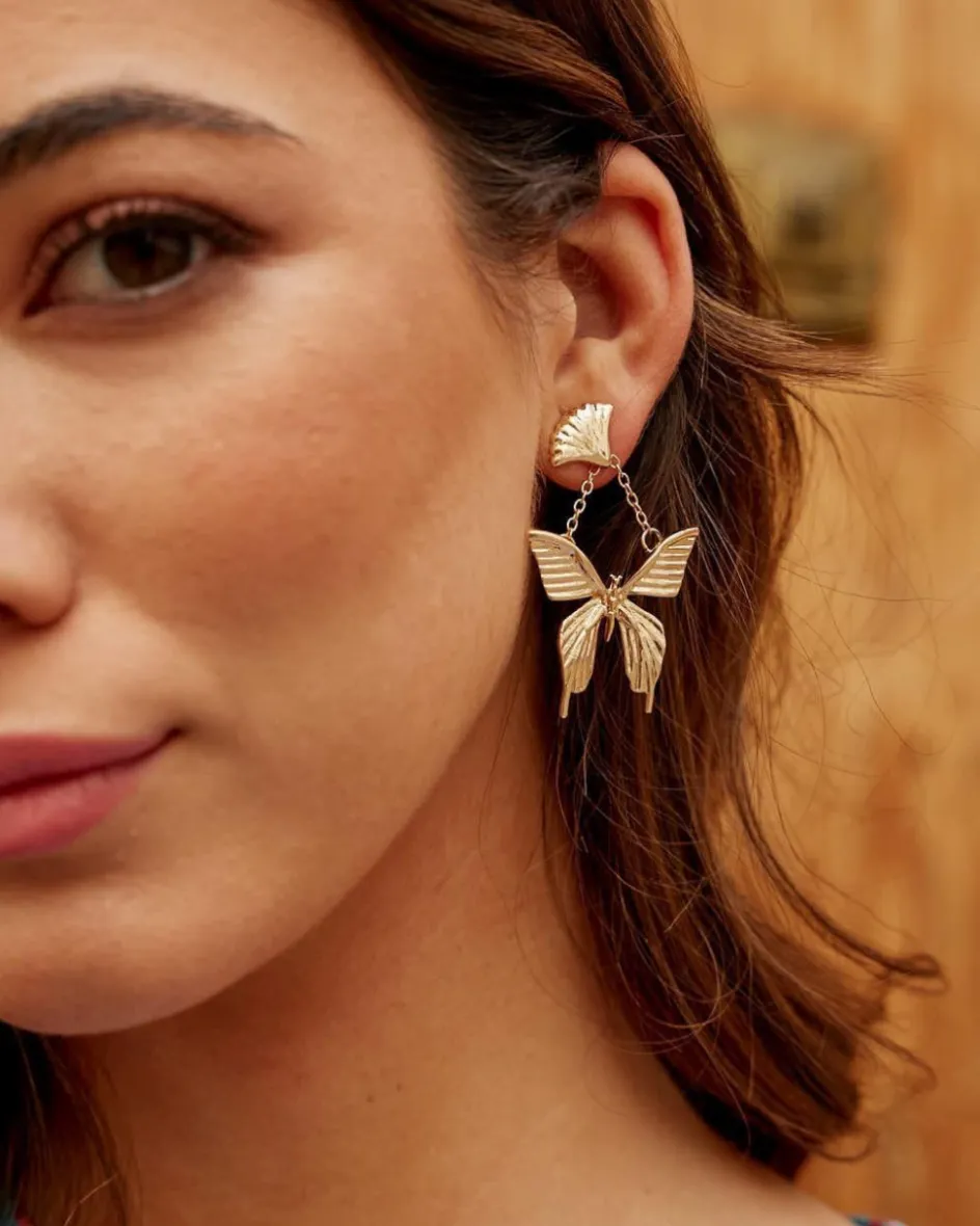 Polin et moi Pendientes Mariposa Mariela