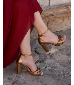 Polin et moi Sandalias Nudo Goldie