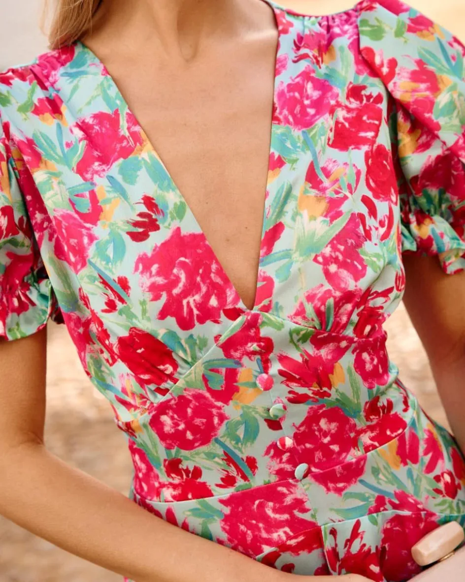 Polin et moi Vestido Flores Mar