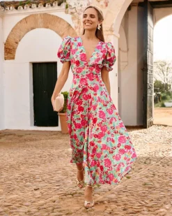 Polin et moi Vestido Flores Mar