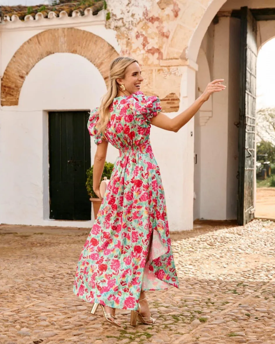 Polin et moi Vestido Flores Mar