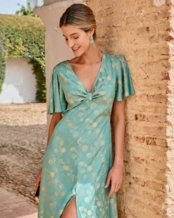 Polin et moi Vestido Largo Esmeralda